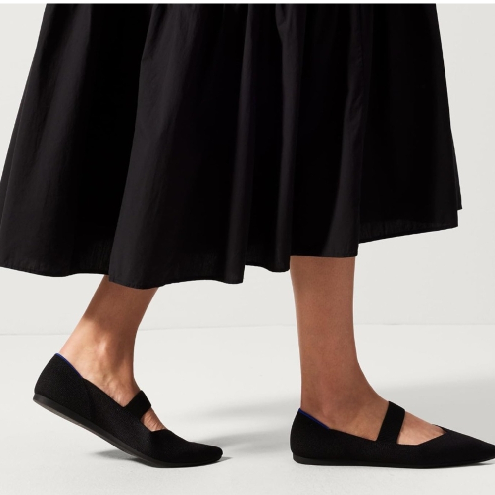 Rothy's Black Women's  The Point Mary Jane Women's Slip-O